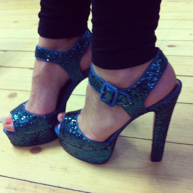 Glittery shoes, party shoes